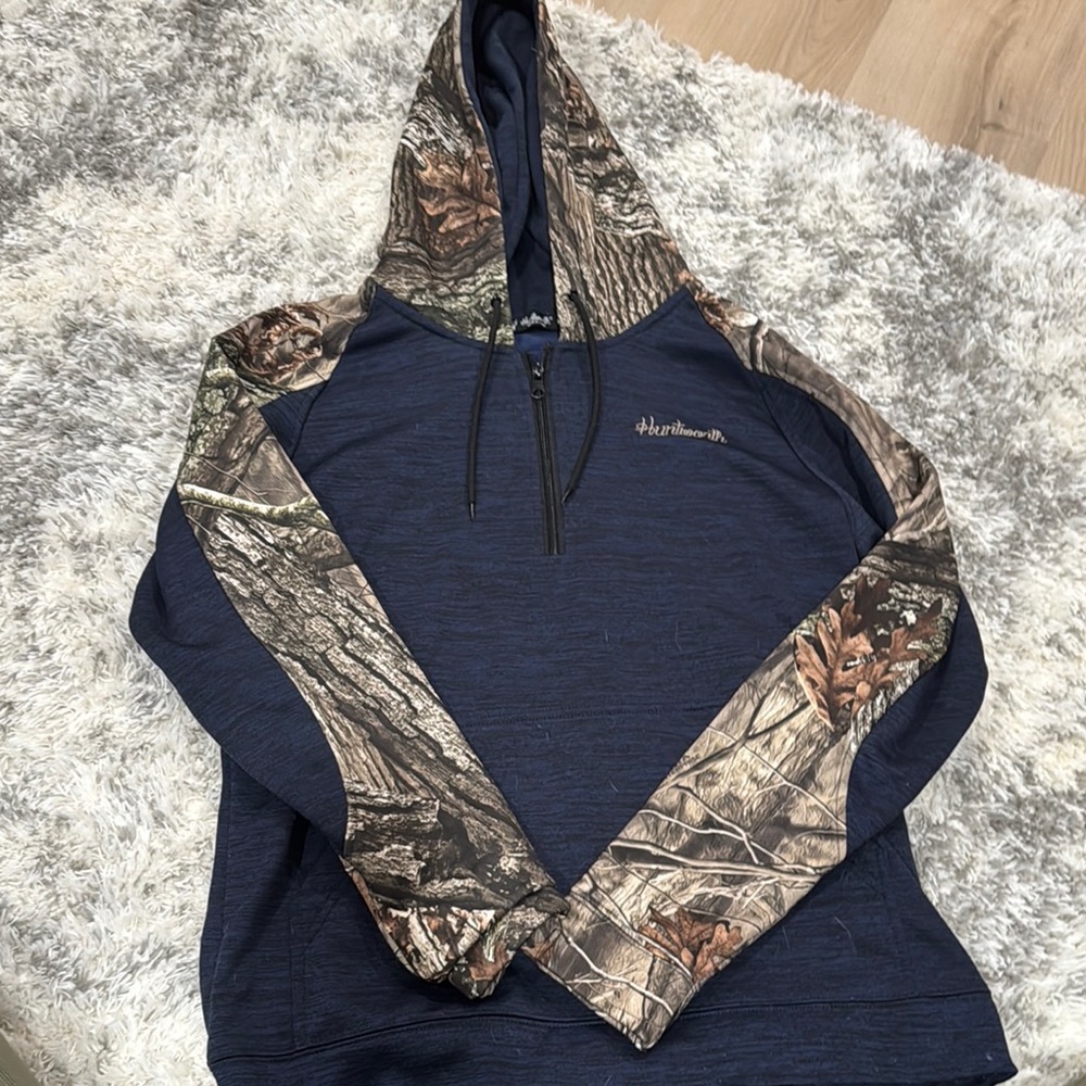 Huntworth Camo and Navy Hoodie